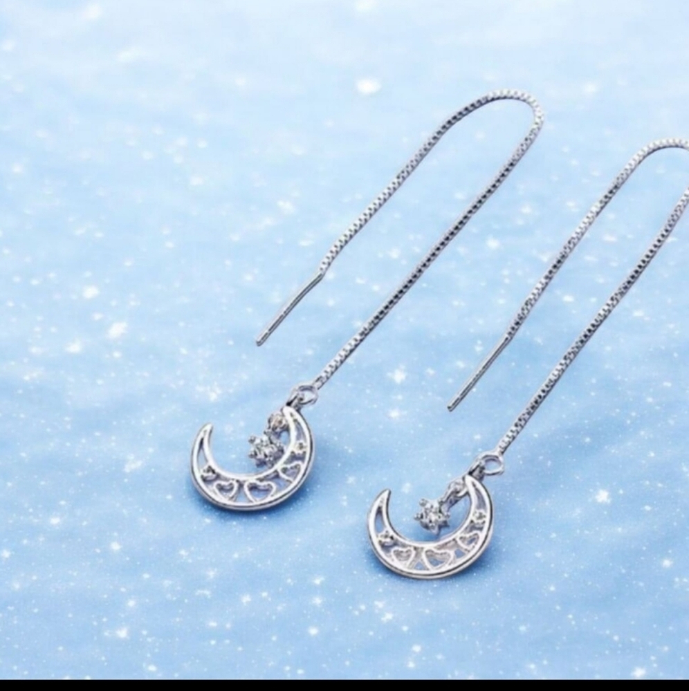 Beautiful Silver Threader Earrings - Picture 4 of 11